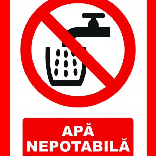 Placuta  pentru apa nepotabila