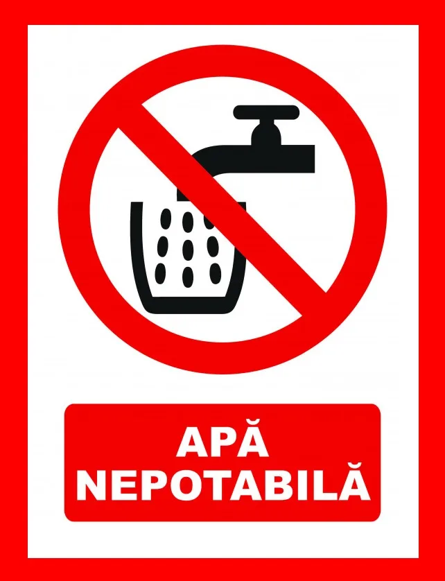 Placuta pentru apa nepotabila