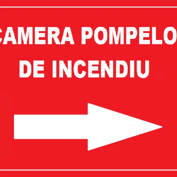Placuta pentru camera pompelor de incendiu  spre  dreapta