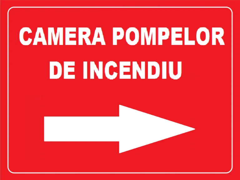 Placuta pentru camera pompelor de incendiu  spre  dreapta