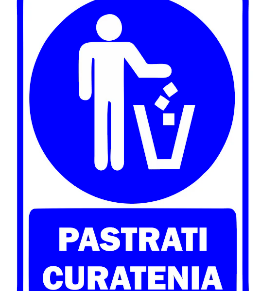 Semn pentru loc pastrati curatenia