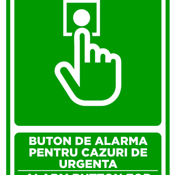 Semn pentru buton de alarma pentru cazuri de urgenta