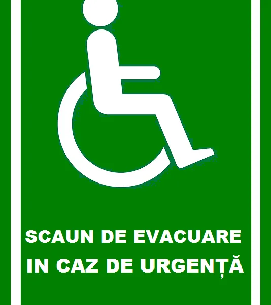 Placuta pentru scaun de evacuare in caz de urgenta