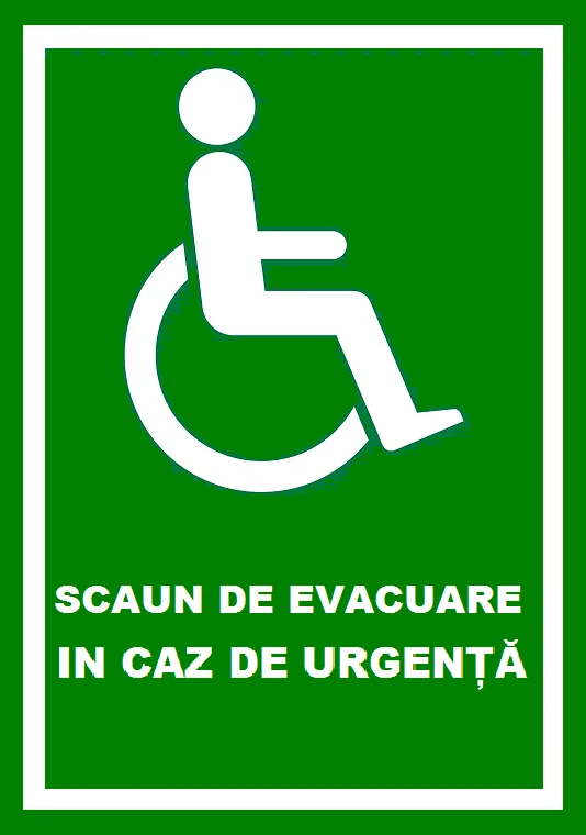 Placuta pentru scaun de evacuare in caz de urgenta