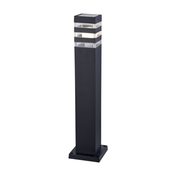 Stalp de iluminat pentru exterior din Plastic si Metal Negru