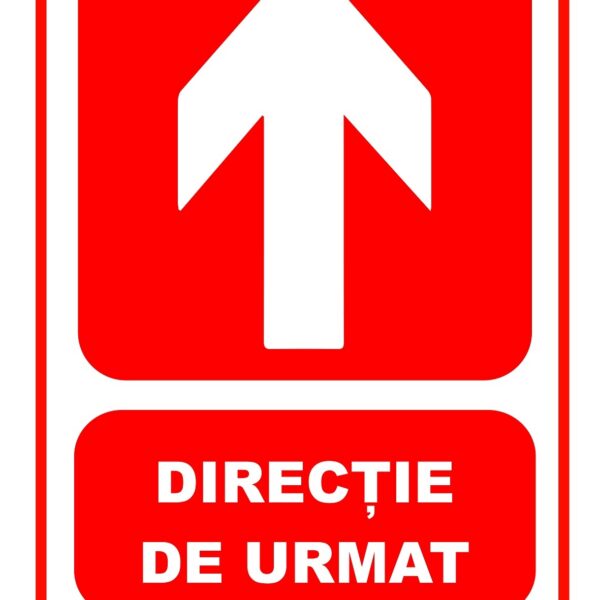 Indicatoare direcționale în sus - ghidaj vizual pentru clădiri, spații publice și industriale