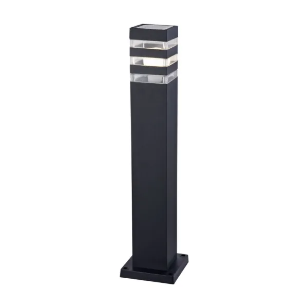 Stalp de iluminat pentru exterior din Plastic si Metal Negru