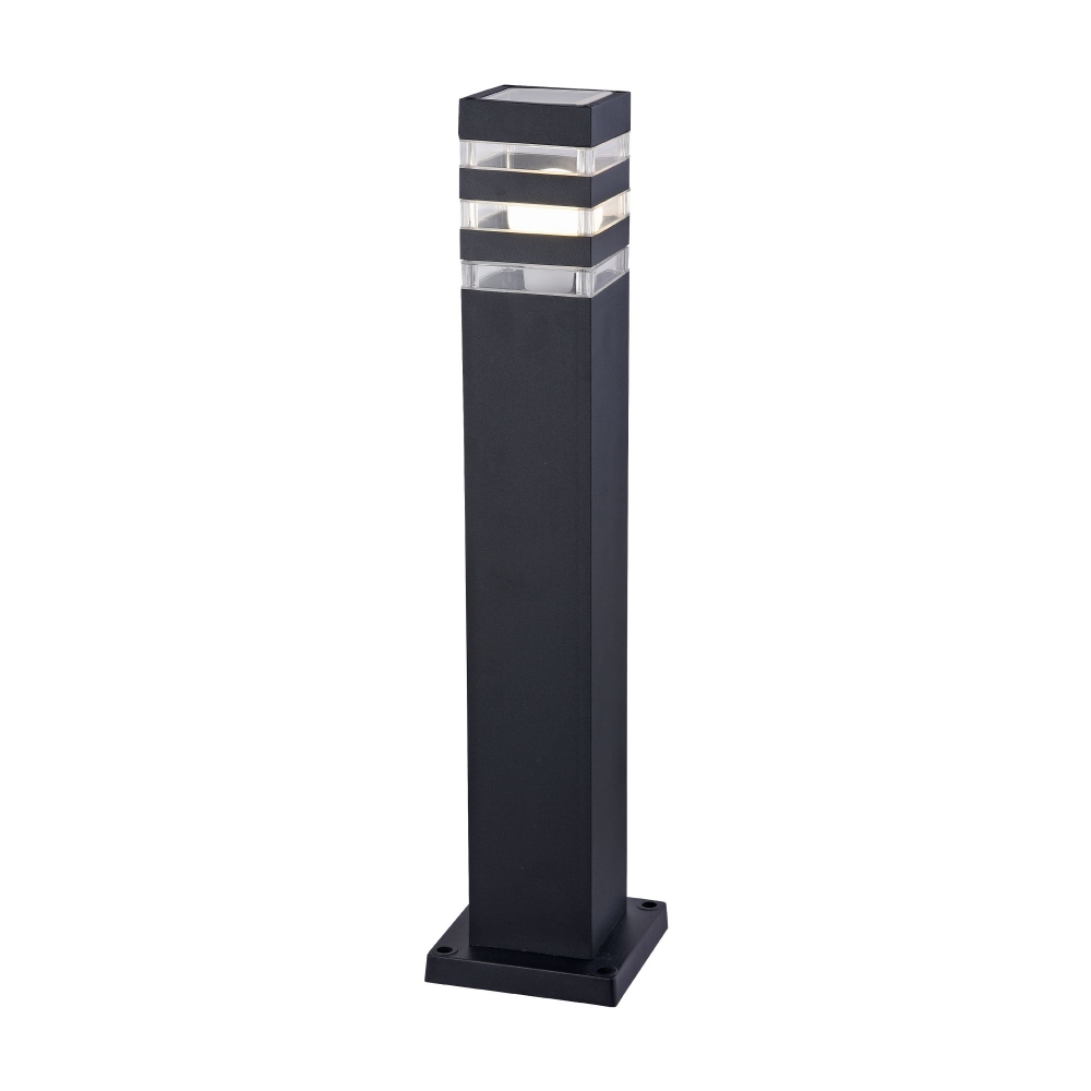 Stalp de iluminat pentru exterior din Plastic si Metal Negru