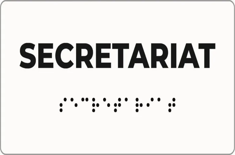 Placuta braille secretariat pentru nevazatori