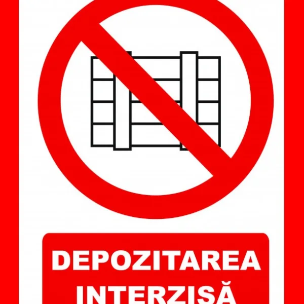 placuta pentru depozitarea interzisa