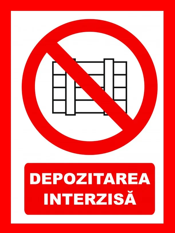 placuta pentru depozitarea interzisa