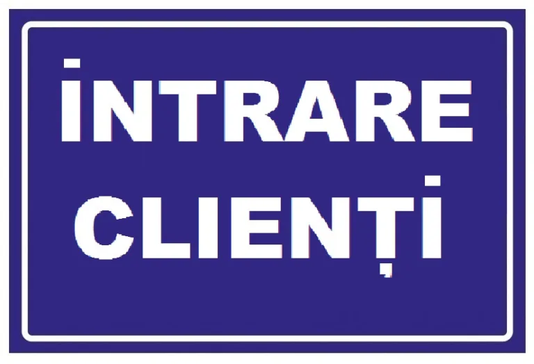 Placuta pentru intrare clienti