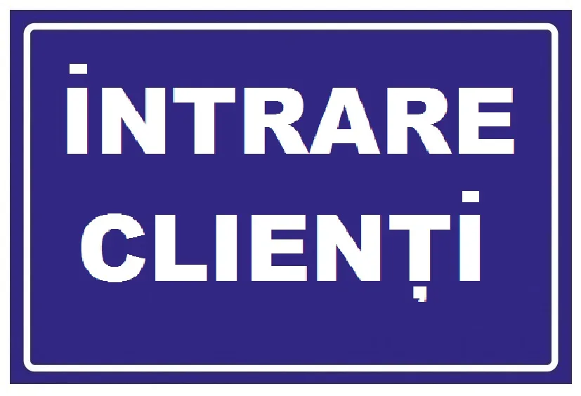 Placuta pentru intrare clienti