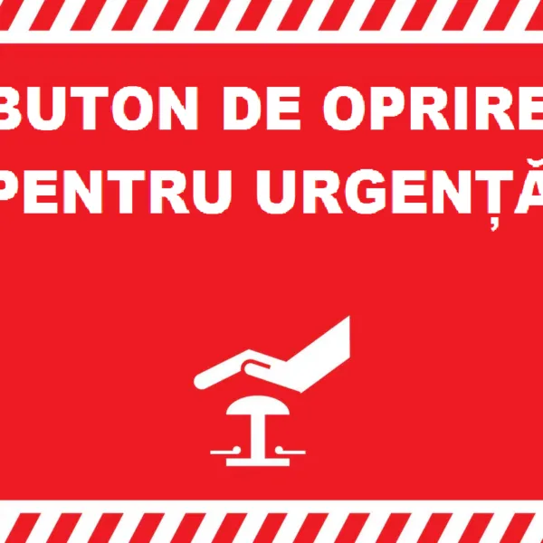 Placuta pentru buton de oprire pentru urgenta