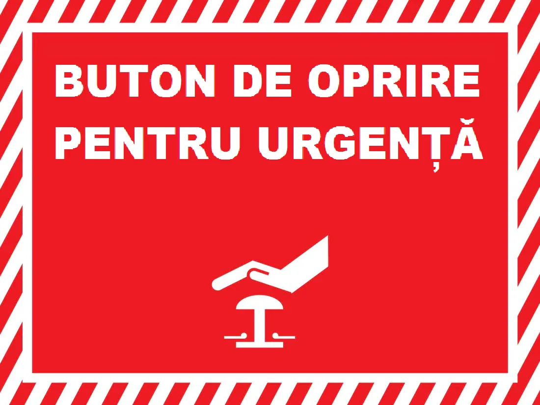 Placuta pentru buton de oprire pentru urgenta