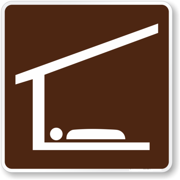 Indicator pentru Camping și Corturi - Panou Montan pentru Marcarea Zonelor de Campare