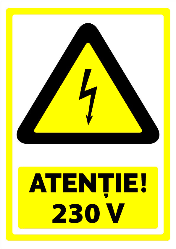 Indicator de Atenție 230V pentru Tablouri Electrice și Utilaje Electrice