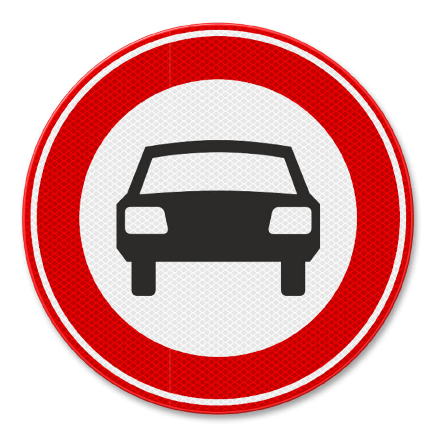 Indicator Rutier Profesional Drum Închis Autovehiculelor din Aluminiu - Ideal pentru Drumuri Publice și Private
