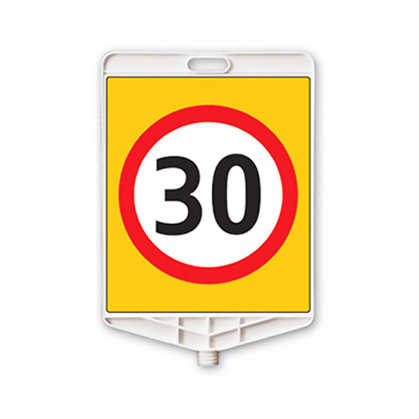 Semn dreptunghiular din plastic limită de viteză maximă 30 km