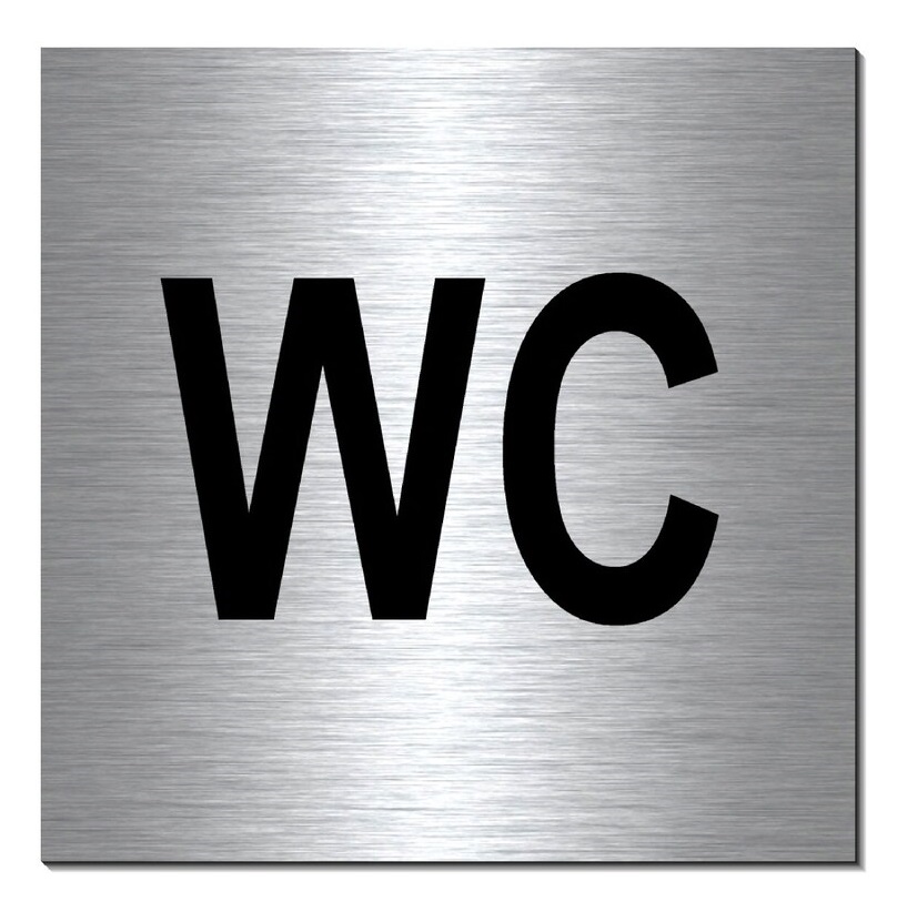 Semn din aluminiu wc