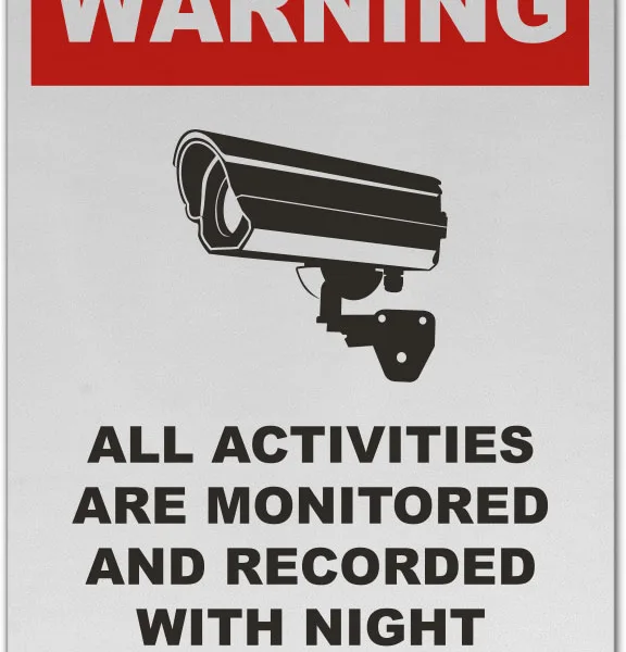 Monitored By Night Vision Camera Sign