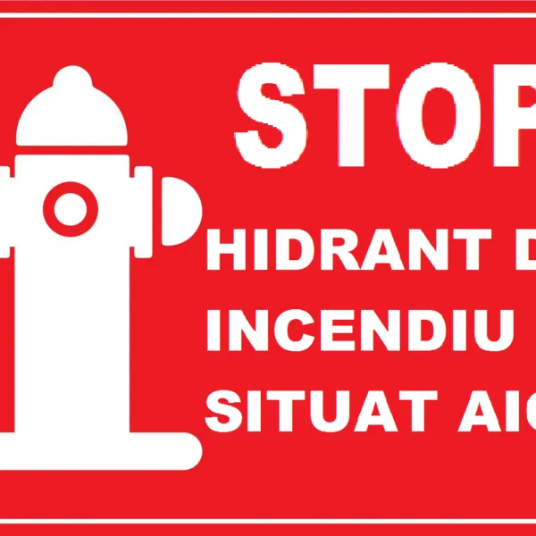 Placuta stop hidrant de incendiu situat aici