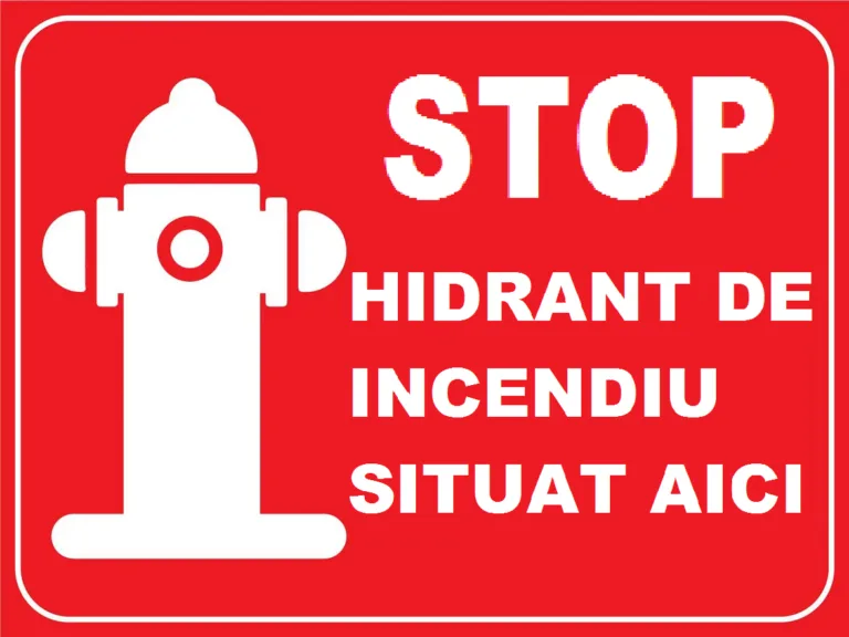 Placuta stop hidrant de incendiu situat aici