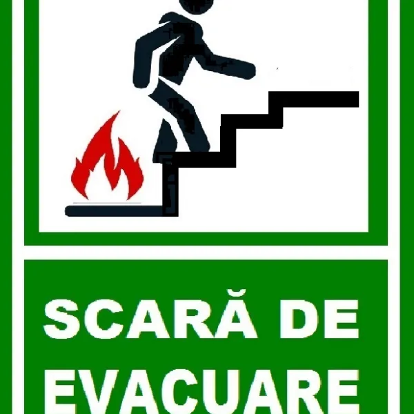 Placuta pentru scara de  iesire pe scara in dreapta sus