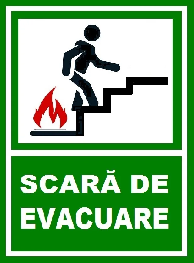 Placuta pentru scara de iesire pe scara in dreapta sus