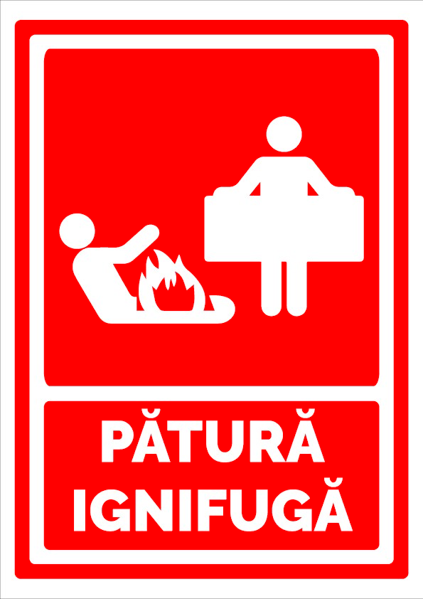 Semn pentru patura ignifuga