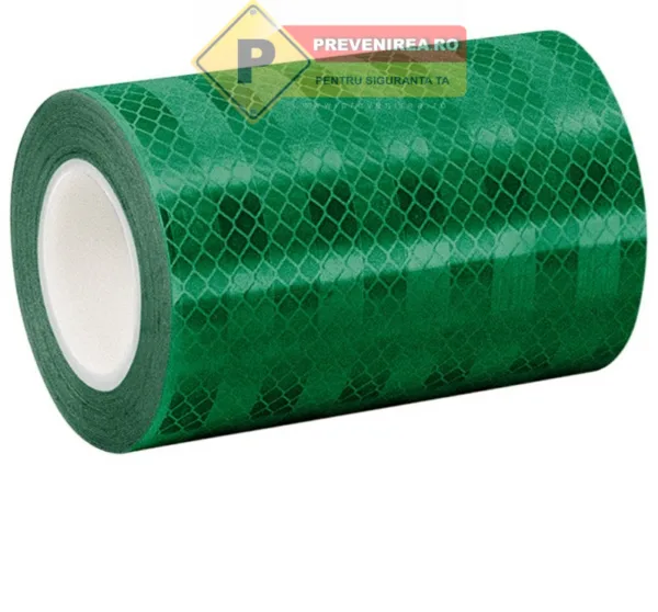Bandă Reflectorizantă Verde - Siguranță și Vizibilitate Noaptea