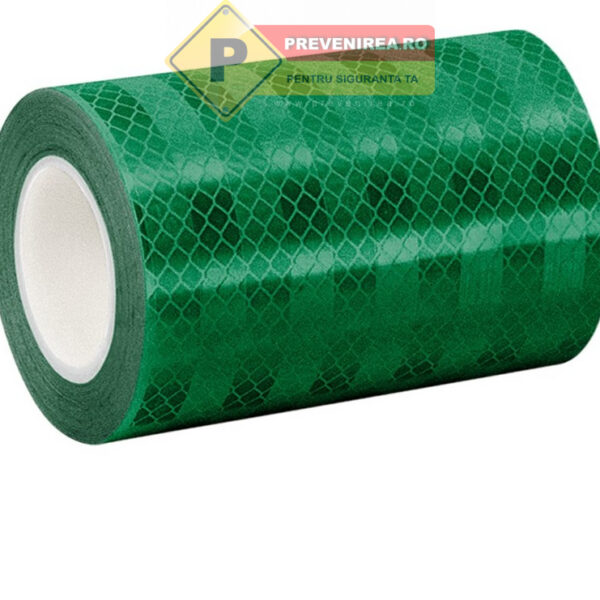 Bandă Reflectorizantă Verde - Siguranță și Vizibilitate Noaptea