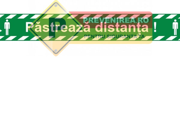 Bandă de separare zone cu marcaje vizibile - Previne aglomerarea și accidentele