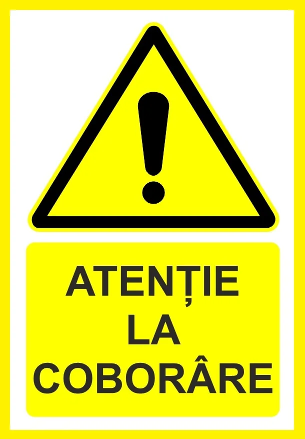 Placuta atentie la coborare