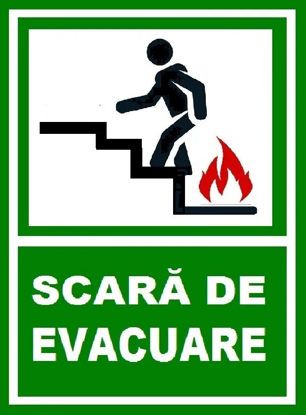 Placuta pentru scara de iesire pe scara in stanga in sus