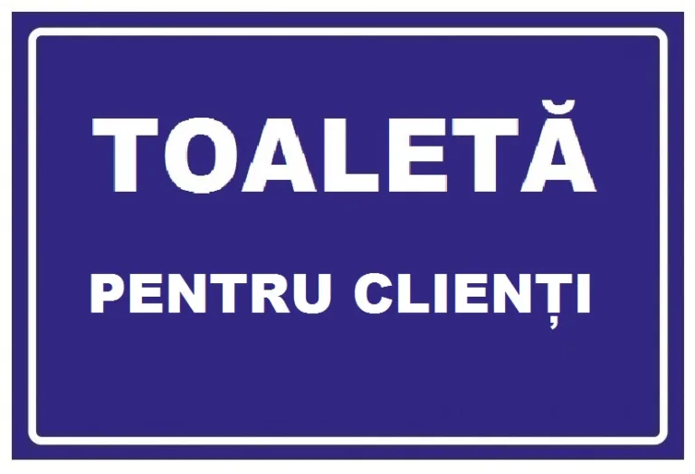 Placuta toaleta pentru clienti