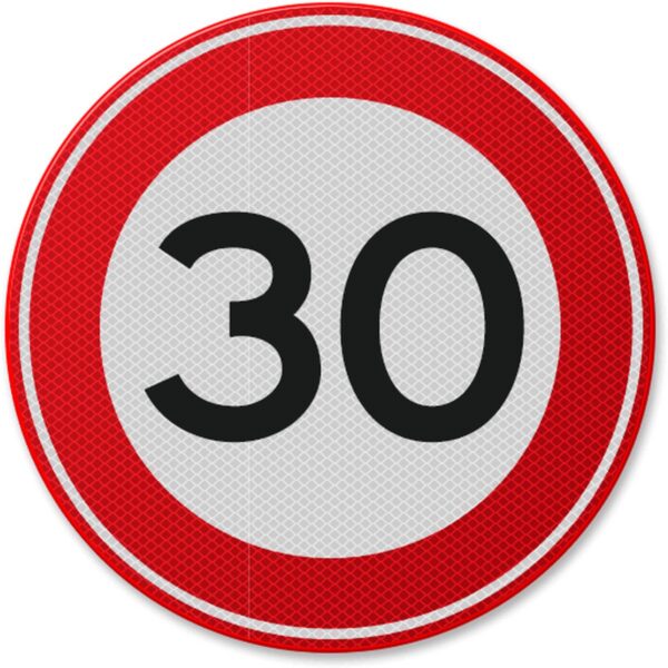 Semn din aluminiu de circulație 30 km