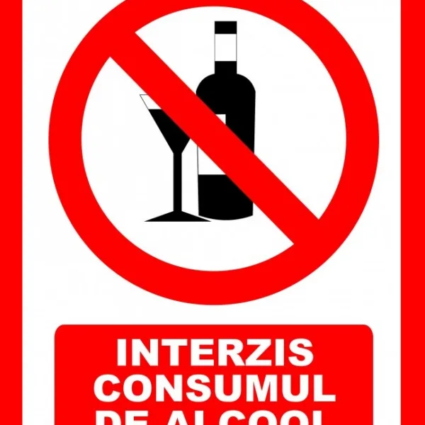 Placuta interzis consumul de alcool