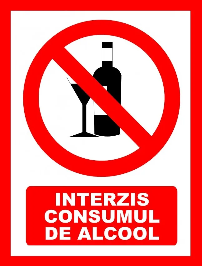 Placuta interzis consumul de alcool