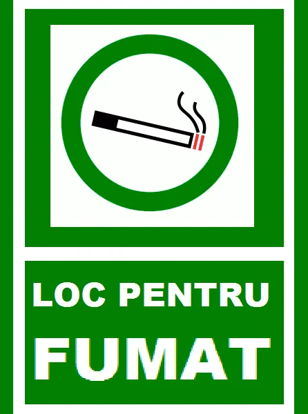 Placuta loc de fumat