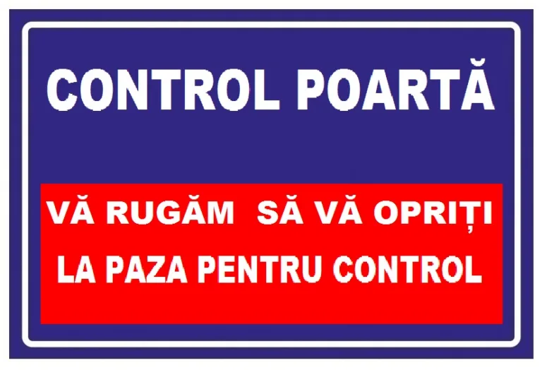 Placuta pentru control poarta