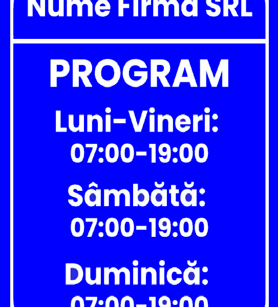 Semn personalizat pentru program