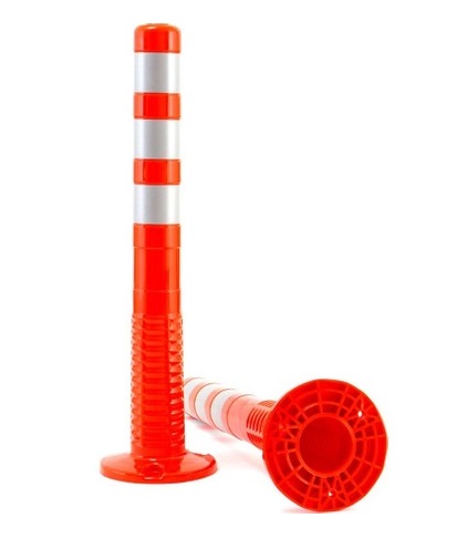 Stalp portocaliu din cauciuc inaltime 75cm