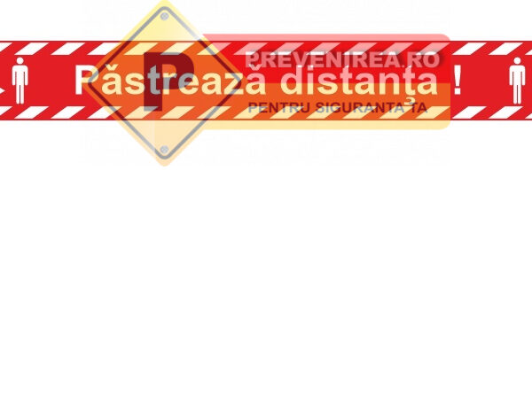 Bandă de Interzicere pentru Distanțare Socială - Siguranță și Organizare în Spații Publice