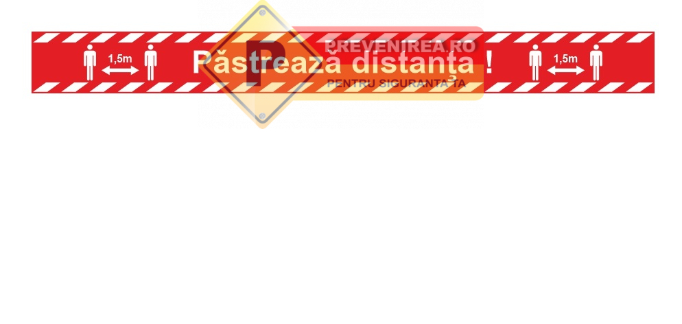 Bandă de Interzicere pentru Distanțare Socială - Siguranță și Organizare în Spații Publice