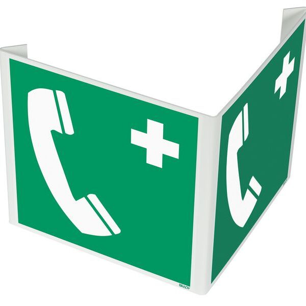 Semn cu două fete pentru telefon de salvare