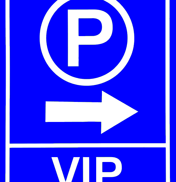 Indicator pentru parcare vip