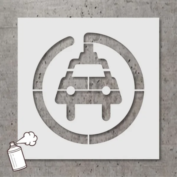 Șablon parcare mașini electrice - marcare rapidă și precisă a locurilor EV
