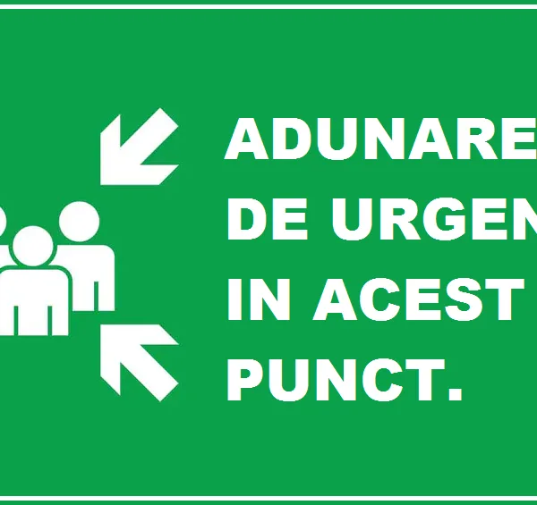 Placuta pentru adunarea de urgenta in acest punct