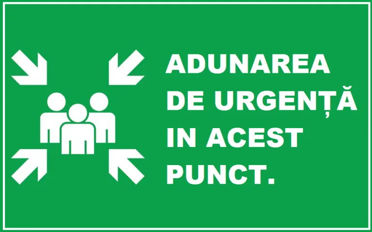 Placuta pentru adunarea de urgenta in acest punct